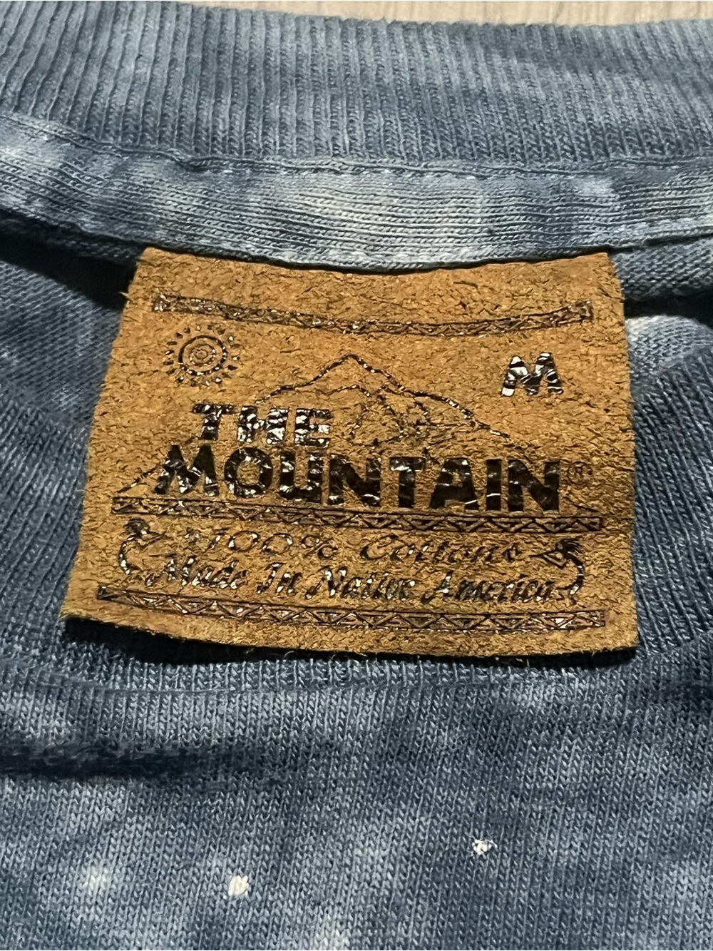 90s full moon wolf The Mountain made in USA 1996 tie-dye graphic T-shirt, mens M - Picture 6 of 10